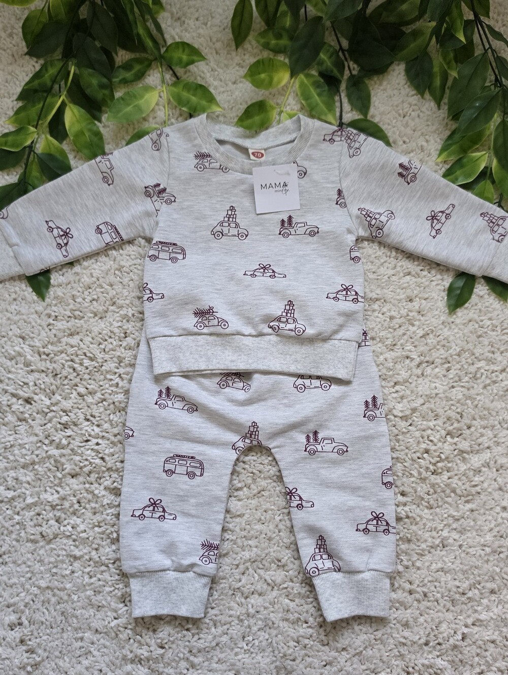 Baby Boy Christmas Cars Outfit (3-6 Months)